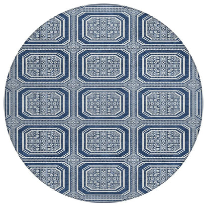 Maruna Blue Washable Indoor - Outdoor Rug - LOOMLAN - LOOMLAN Rugs - Outdoor Rugs