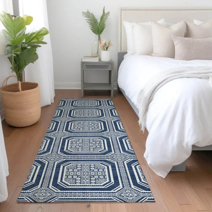 Maruna Blue Washable Indoor - Outdoor Rug - LOOMLAN - LOOMLAN Rugs - Outdoor Rugs