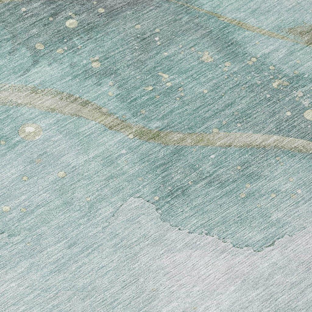 Marvelle Teal Washable Indoor - Outdoor Rug - LOOMLAN - LOOMLAN Rugs - Outdoor Rugs