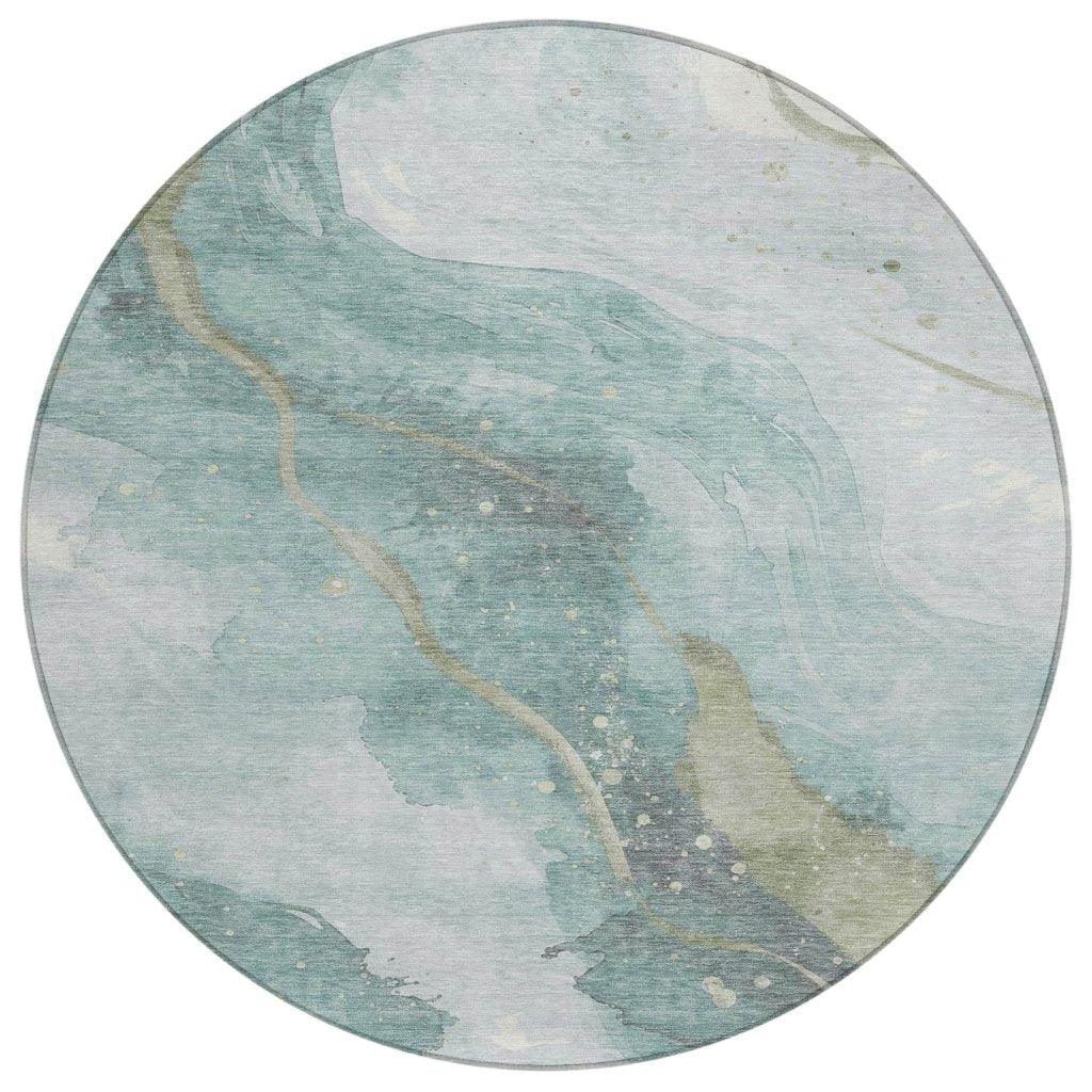 Marvelle Teal Washable Indoor - Outdoor Rug - LOOMLAN - LOOMLAN Rugs - Outdoor Rugs