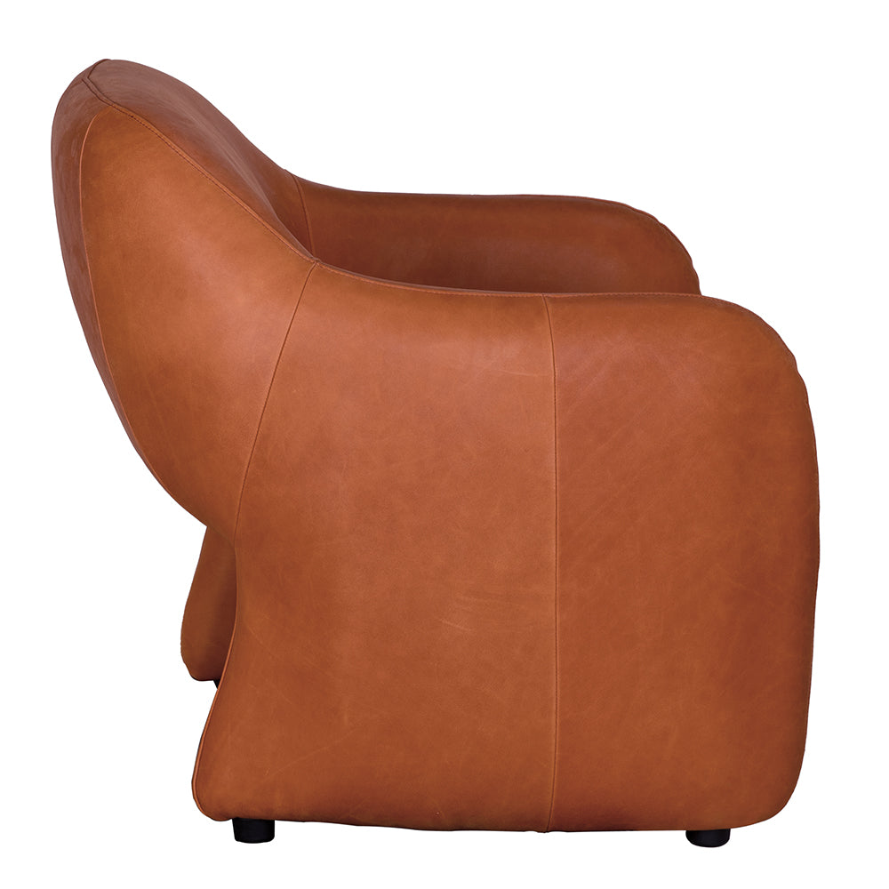 Marx Roman Red Leather Club Chair