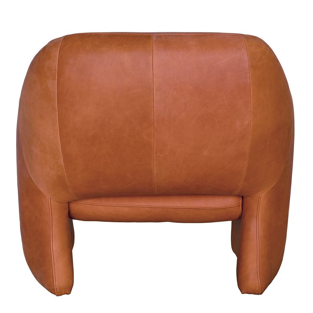 Marx Roman Red Leather Club Chair