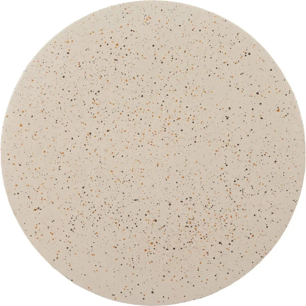 Masko Metal Beige Round Side Table - LOOMLAN - Zuo Modern - Side Tables