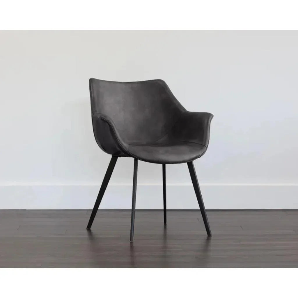 Mason Leather Dining Armchair - LOOMLAN - SUNPAN - Dining Chairs