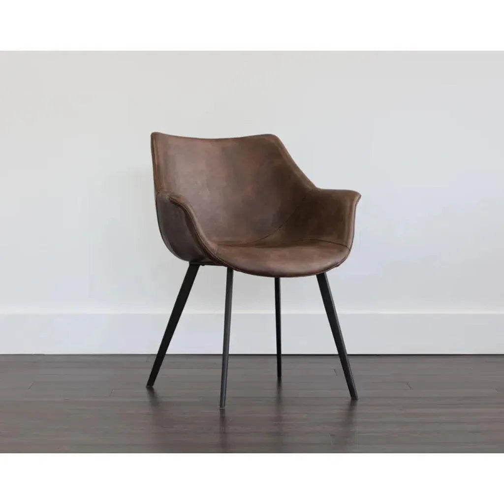 Mason Leather Dining Armchair - LOOMLAN - SUNPAN - Dining Chairs