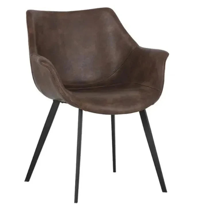 Mason Leather Dining Armchair - LOOMLAN - SUNPAN - Dining Chairs