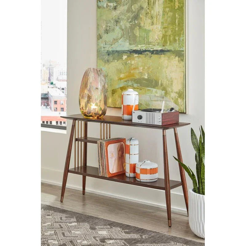 Massaro Orange Block Design Ceramic Canister (Set of 3) - LOOMLAN - Wildwood - Vases & Jars