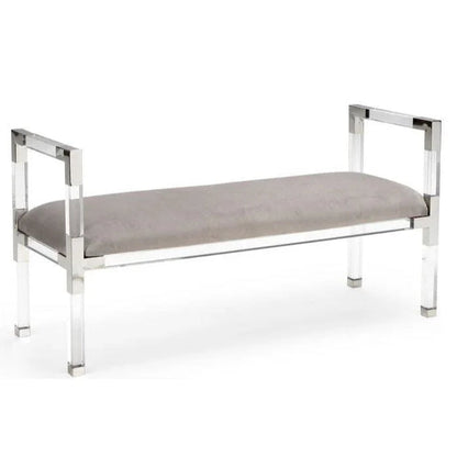 Master Suite Acrylic Frame Bedroom Bench - LOOMLAN - Chelsea House - Bedroom Benches