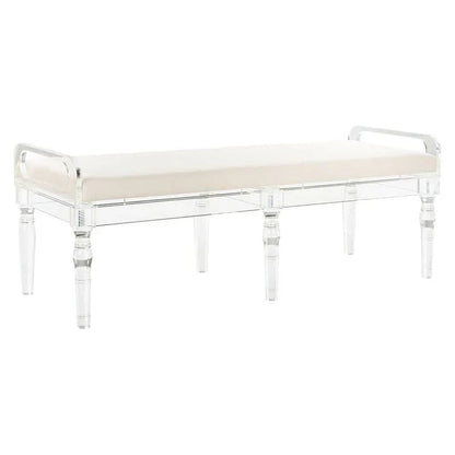 Masters Acrylic Made Brown Bedroom Bench - LOOMLAN - Chelsea House - Bedroom Benches
