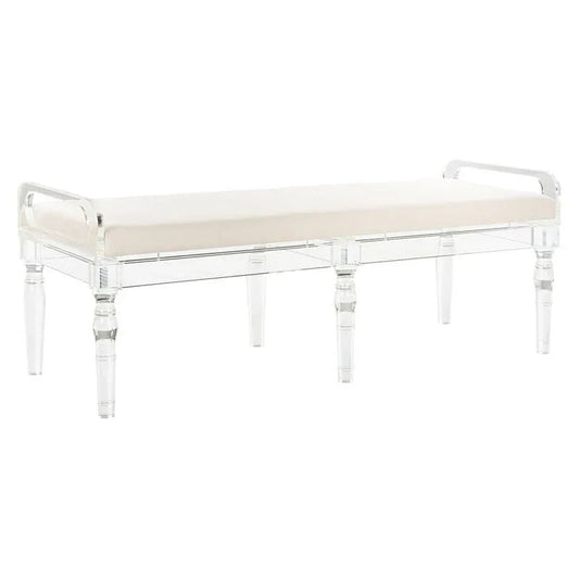 Masters Acrylic Made Brown Bedroom Bench - LOOMLAN - Chelsea House - Bedroom Benches