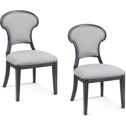 Mateo Fabric Armless Dining Chair (Set Of 2) - LOOMLAN - Bassett Mirror - Dining Chairs