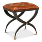 Mathsson Leather and Iron FootStool - LOOMLAN - Sarreid - Poufs and Stools