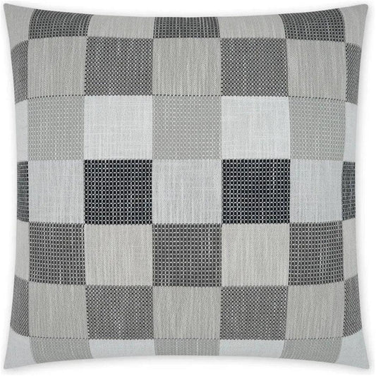 Matney Domino Geometric Grey Large Throw Pillow Insert - LOOMLAN - D.V. Kap - Throw Pillows