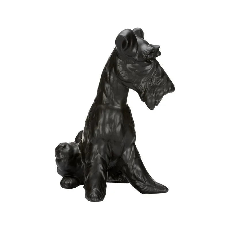 Matte Black Ceramic Henry Dog Statue - LOOMLAN - Chelsea House - Statues & Sculptures