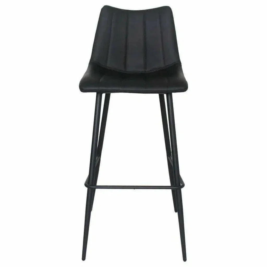 Matte Black Contemporary Barstool (Set of 2) - LOOMLAN - Moe's Home - Bar Stools