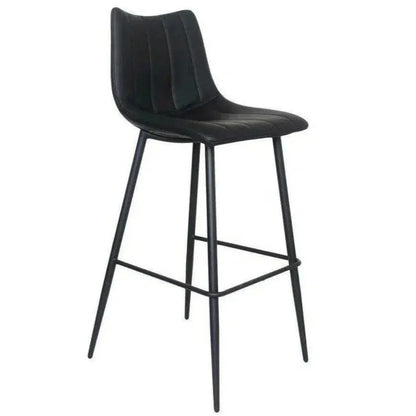 Matte Black Contemporary Barstool (Set of 2) - LOOMLAN - Moe's Home - Bar Stools