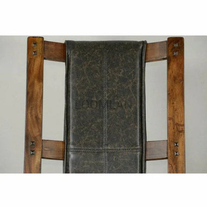 Matte Black Vegan Leather Rocker Chair - LOOMLAN - Sunny D - Accent Chairs