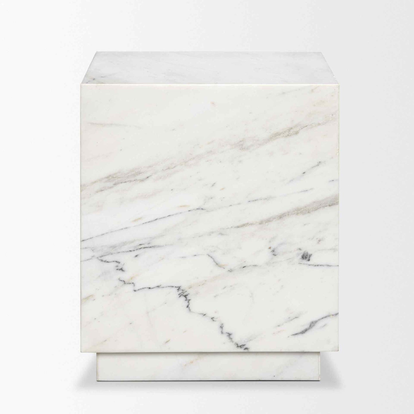 Matteo Solid Marble Square Side Table