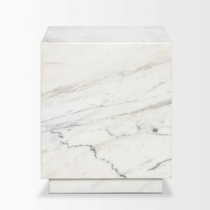 Matteo Solid Marble Square Side Table
