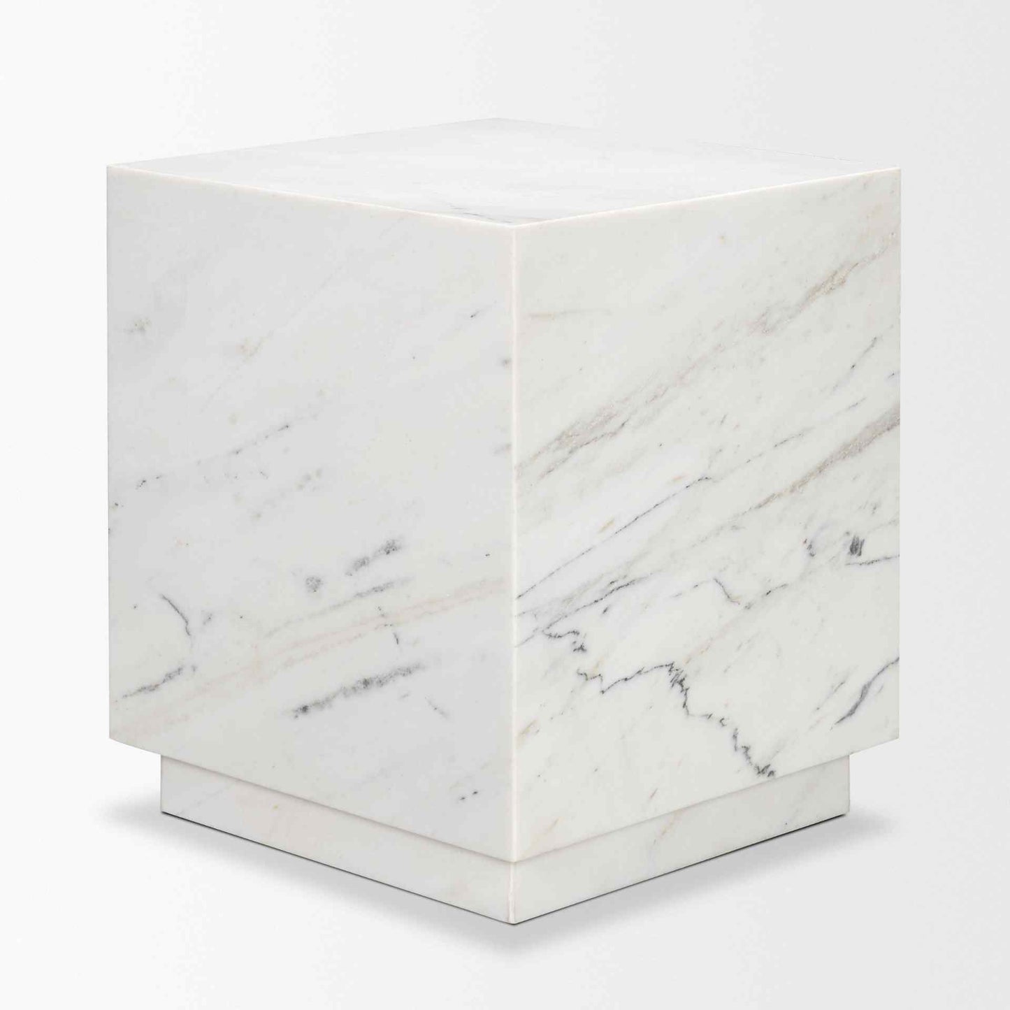 Matteo Solid Marble Square Side Table
