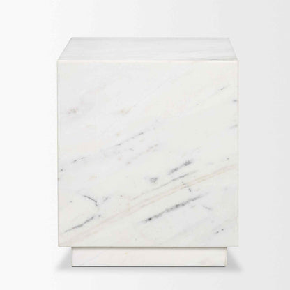 Matteo Solid Marble Square Side Table