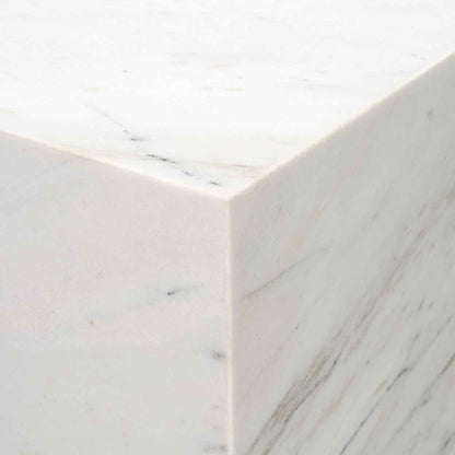 Matteo Solid Marble Square Side Table