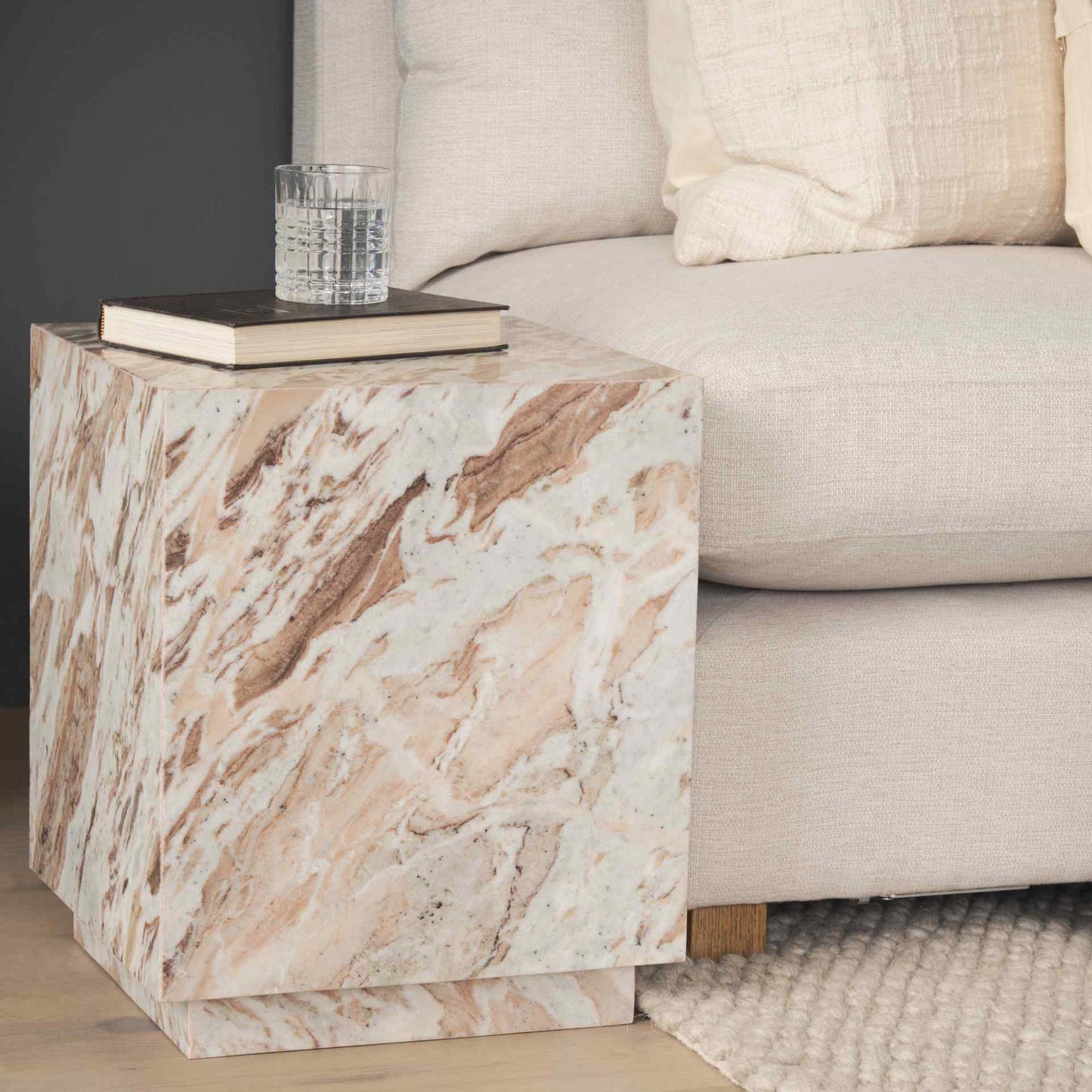Matteo Solid Marble Square Side Table