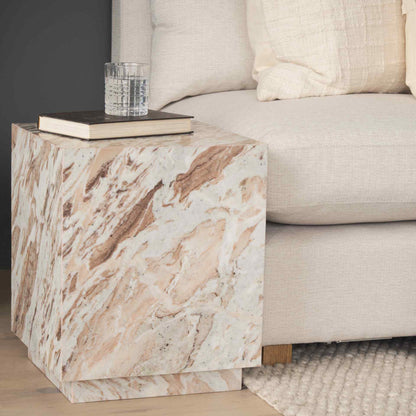 Matteo Solid Marble Square Side Table