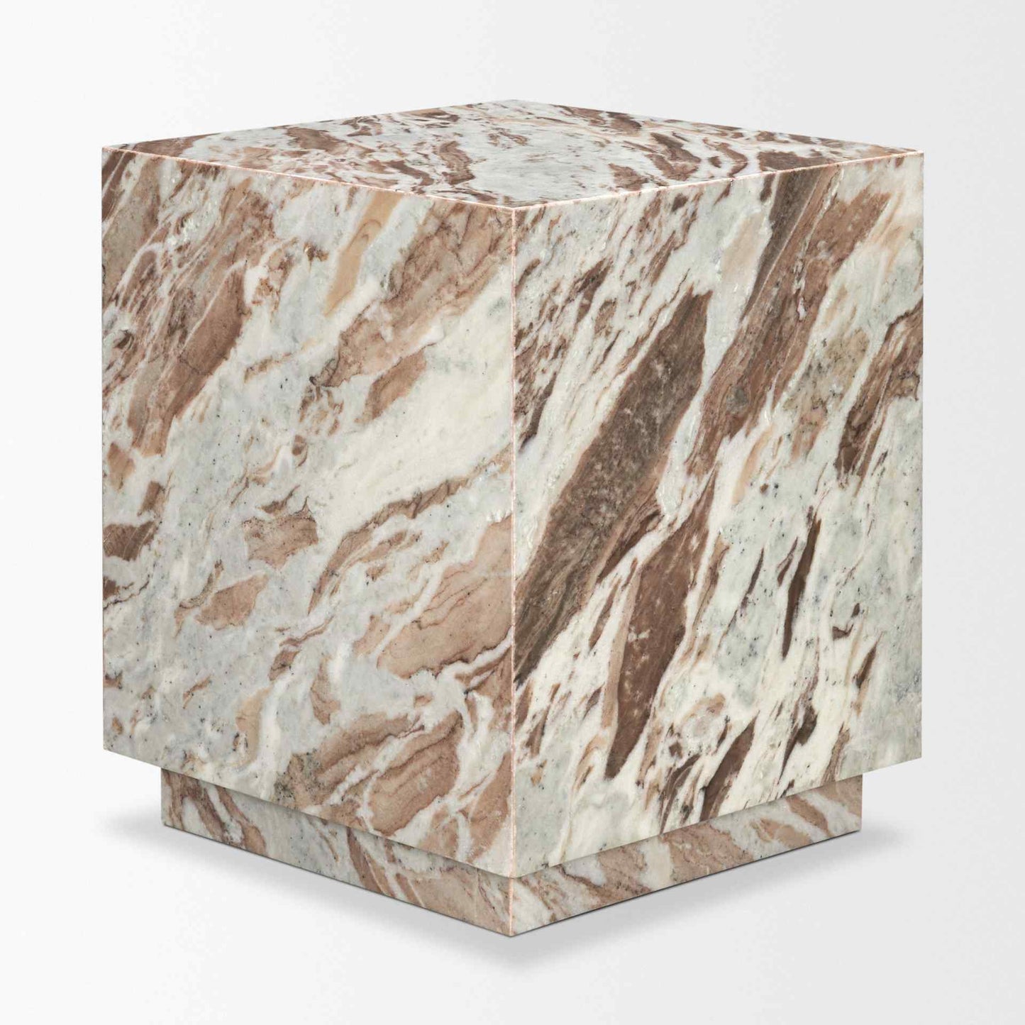 Matteo Solid Marble Square Side Table