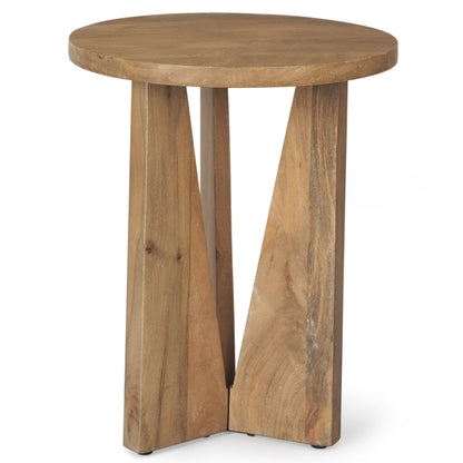 Mattius Wooden Round Accent Table