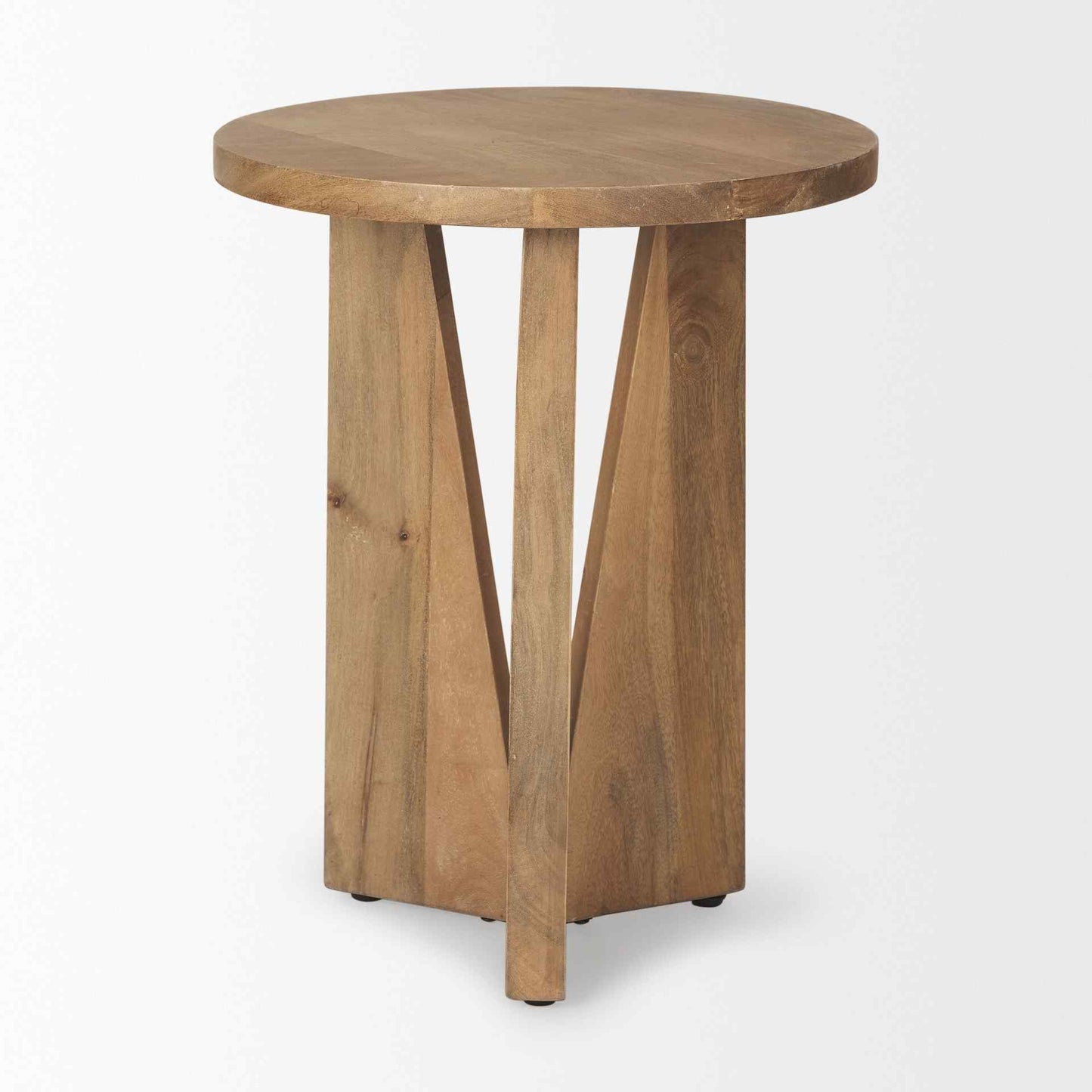 Mattius Wooden Round Accent Table