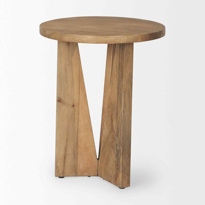 Mattius Wooden Round Accent Table
