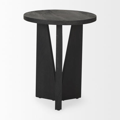 Mattius Wooden Round Accent Table