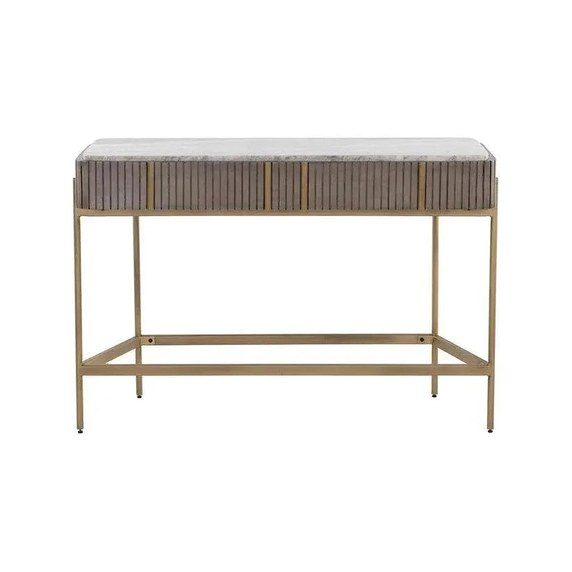 Mauro Console Table Marble & Antique Brass - LOOMLAN - SUNPAN - Console Tables