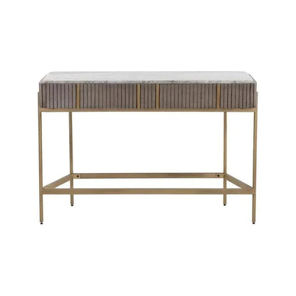 Mauro Console Table Marble & Antique Brass - LOOMLAN - SUNPAN - Console Tables