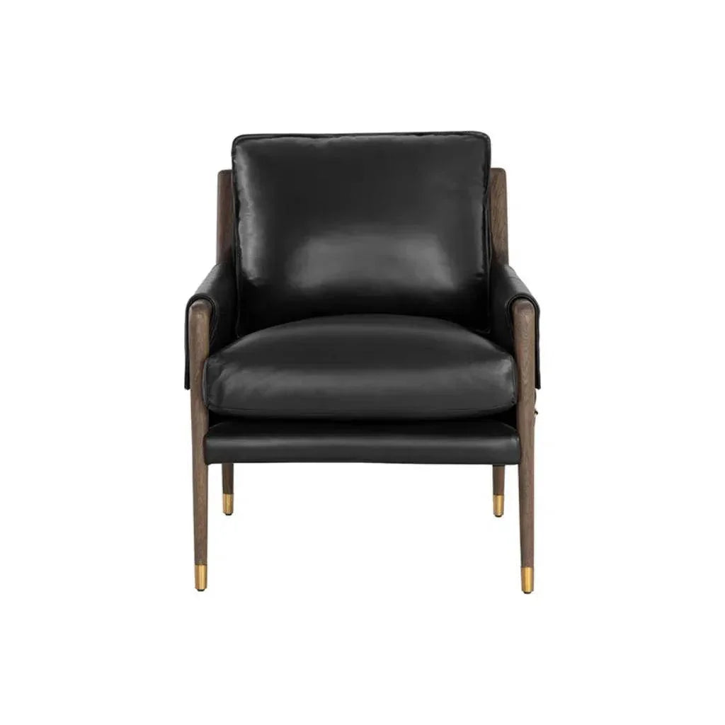 Mauti Leather Modern Armchair - LOOMLAN - SUNPAN - Accent Chairs