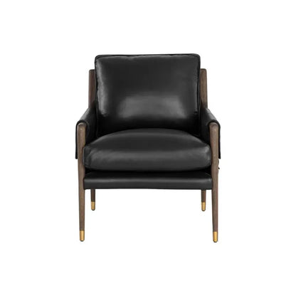 Mauti Leather Modern Armchair - LOOMLAN - SUNPAN - Accent Chairs