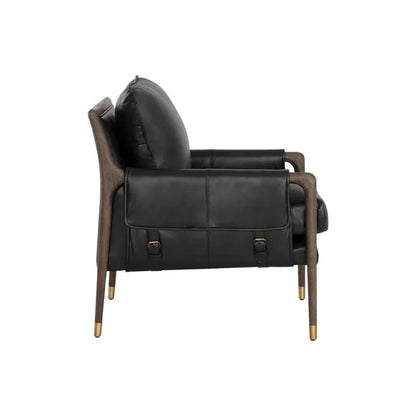 Mauti Leather Modern Armchair - LOOMLAN - SUNPAN - Accent Chairs
