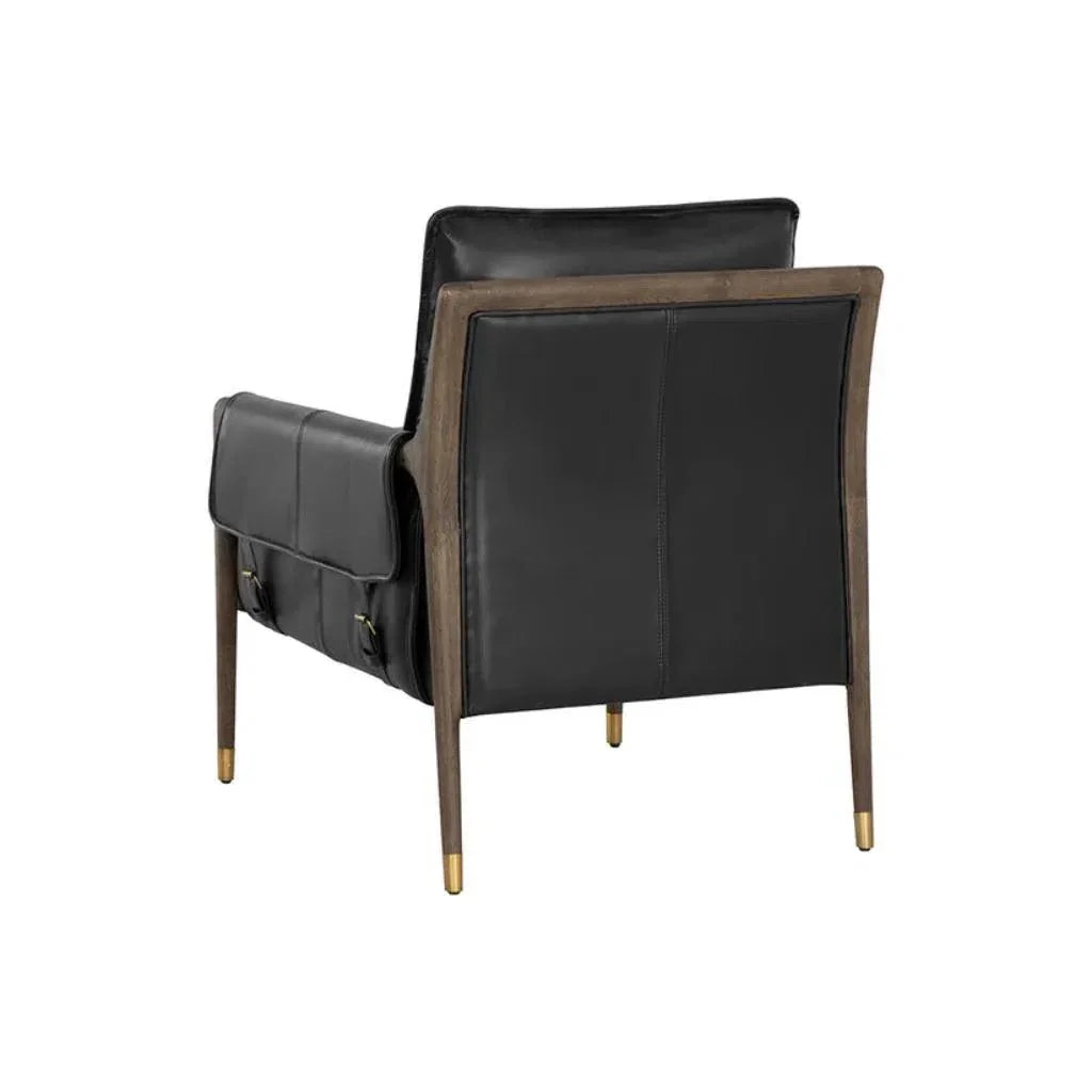 Mauti Leather Modern Armchair - LOOMLAN - SUNPAN - Accent Chairs