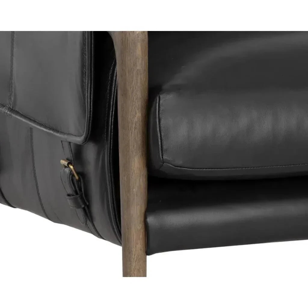 Mauti Leather Modern Armchair - LOOMLAN - SUNPAN - Accent Chairs