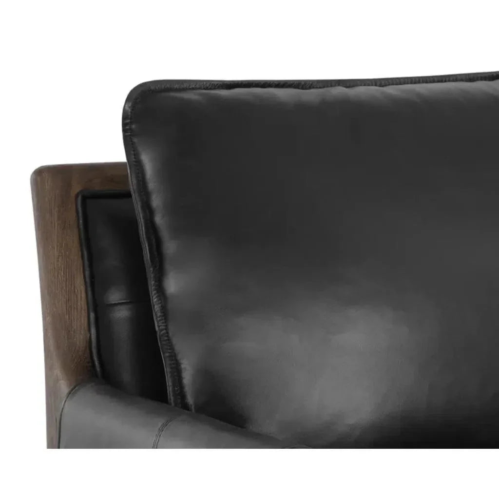 Mauti Leather Modern Armchair - LOOMLAN - SUNPAN - Accent Chairs