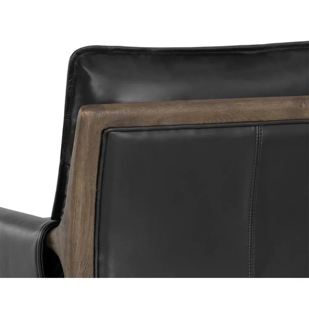 Mauti Leather Modern Armchair - LOOMLAN - SUNPAN - Accent Chairs