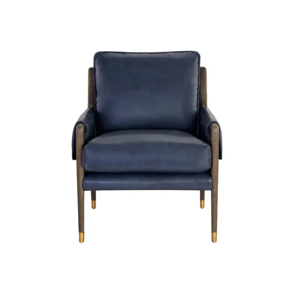 Mauti Leather Modern Armchair - LOOMLAN - SUNPAN - Accent Chairs