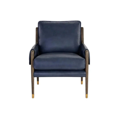Mauti Leather Modern Armchair - LOOMLAN - SUNPAN - Accent Chairs
