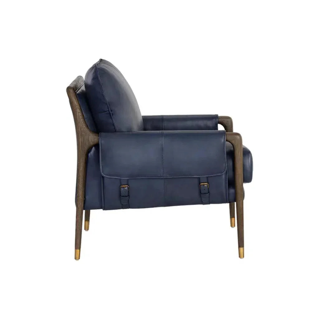Mauti Leather Modern Armchair - LOOMLAN - SUNPAN - Accent Chairs