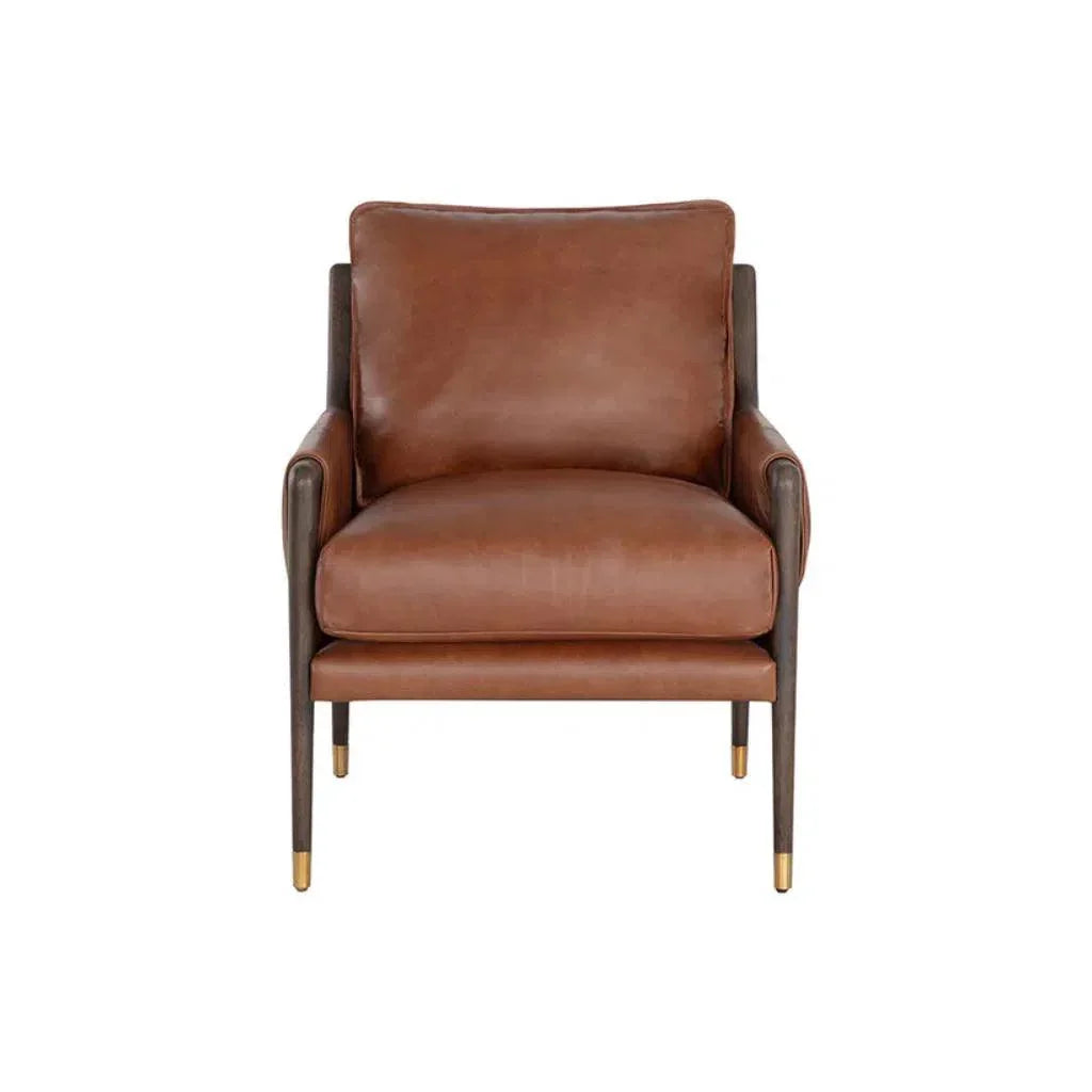 Mauti Leather Modern Armchair - LOOMLAN - SUNPAN - Accent Chairs