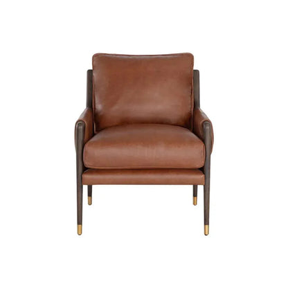 Mauti Leather Modern Armchair - LOOMLAN - SUNPAN - Accent Chairs