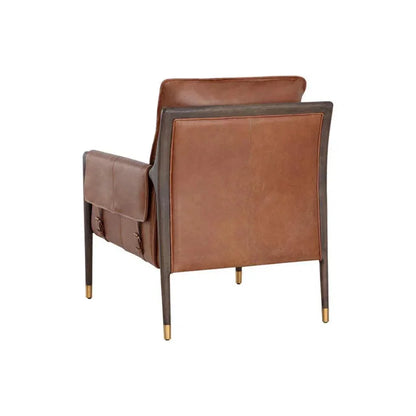 Mauti Leather Modern Armchair - LOOMLAN - SUNPAN - Accent Chairs