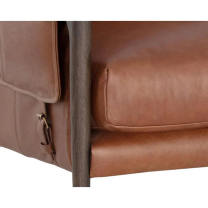 Mauti Leather Modern Armchair - LOOMLAN - SUNPAN - Accent Chairs