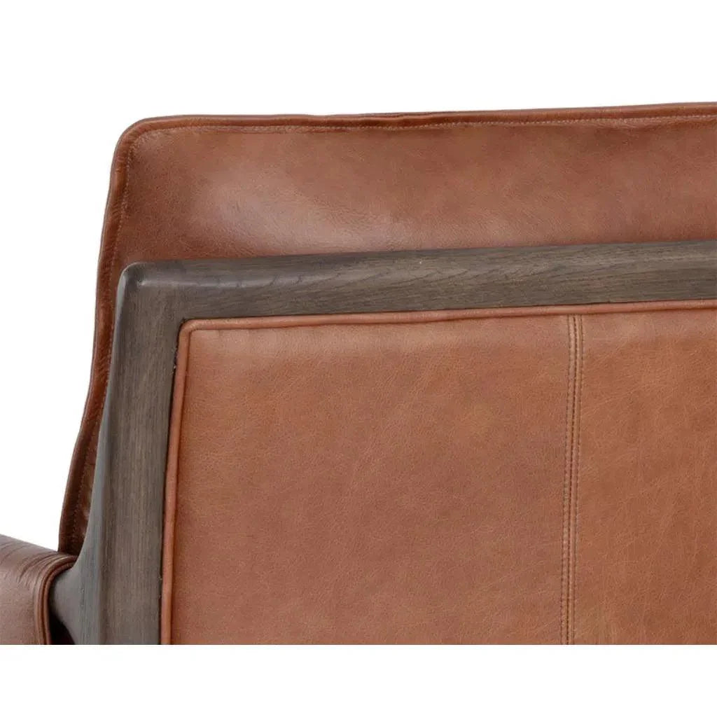 Mauti Leather Modern Armchair - LOOMLAN - SUNPAN - Accent Chairs